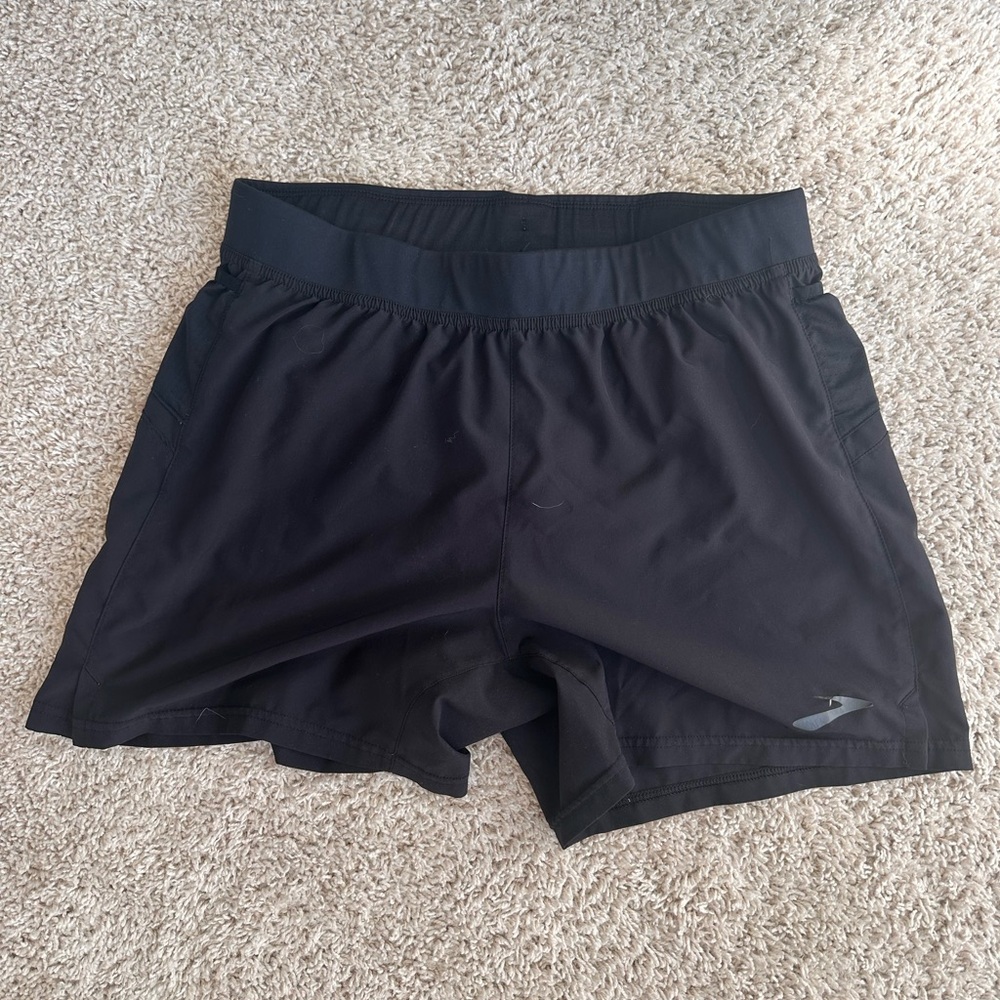 Brooks Black Men's Running Shorts 5”